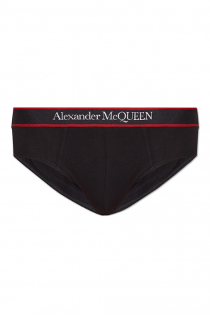 インナー・ルームウェアその他 Alexander Mcqueen Beachwear & underwear Alexander McQueen zip-detail-high-waisted Trousers | Black